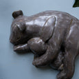 BEAR HUG, stoneware sculpture