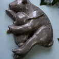 BEAR HUG, stoneware sculpture