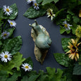 BURGUNDY, stoneware snail