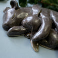 BEAR HUG, stoneware sculpture