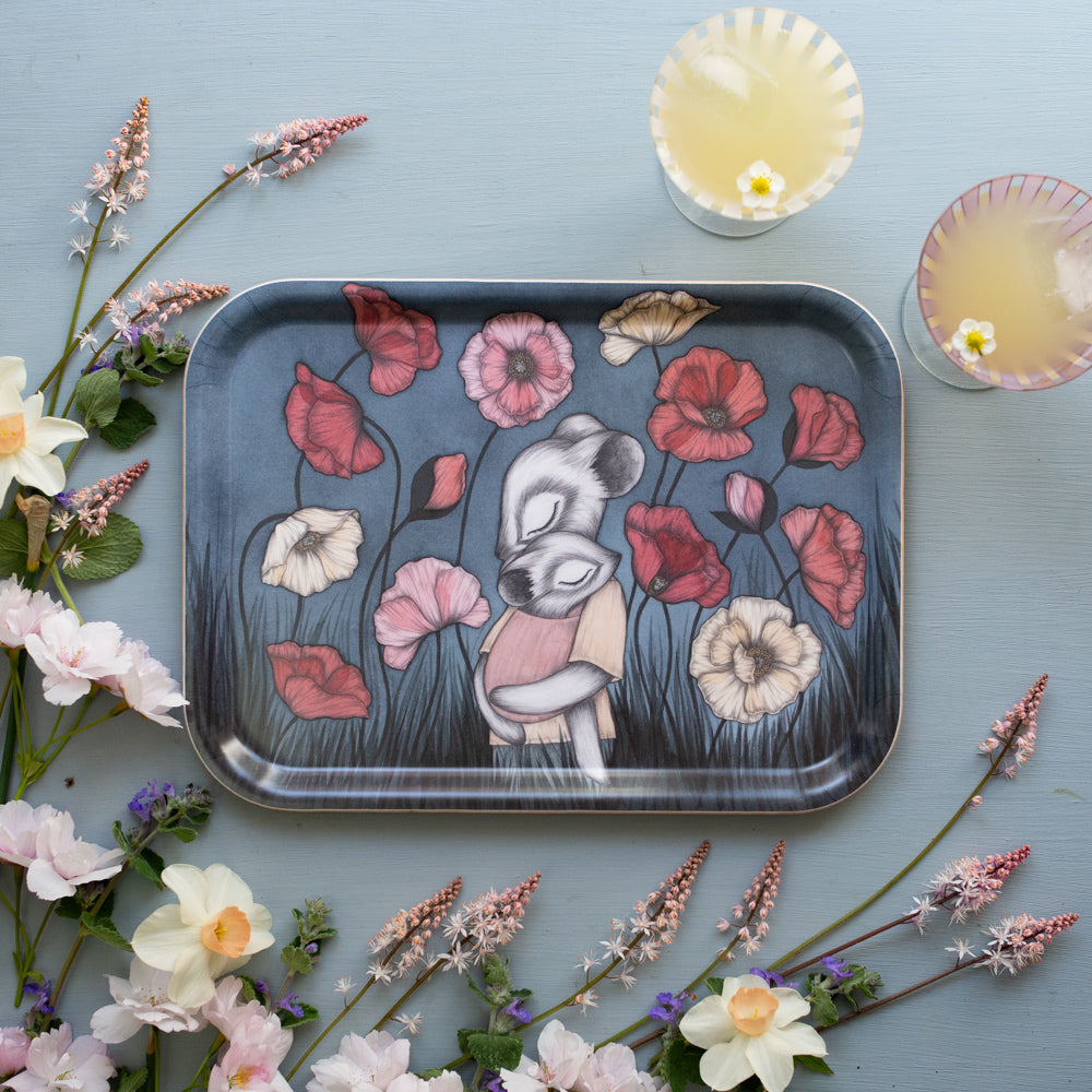 DANCING POPPIES, Tray